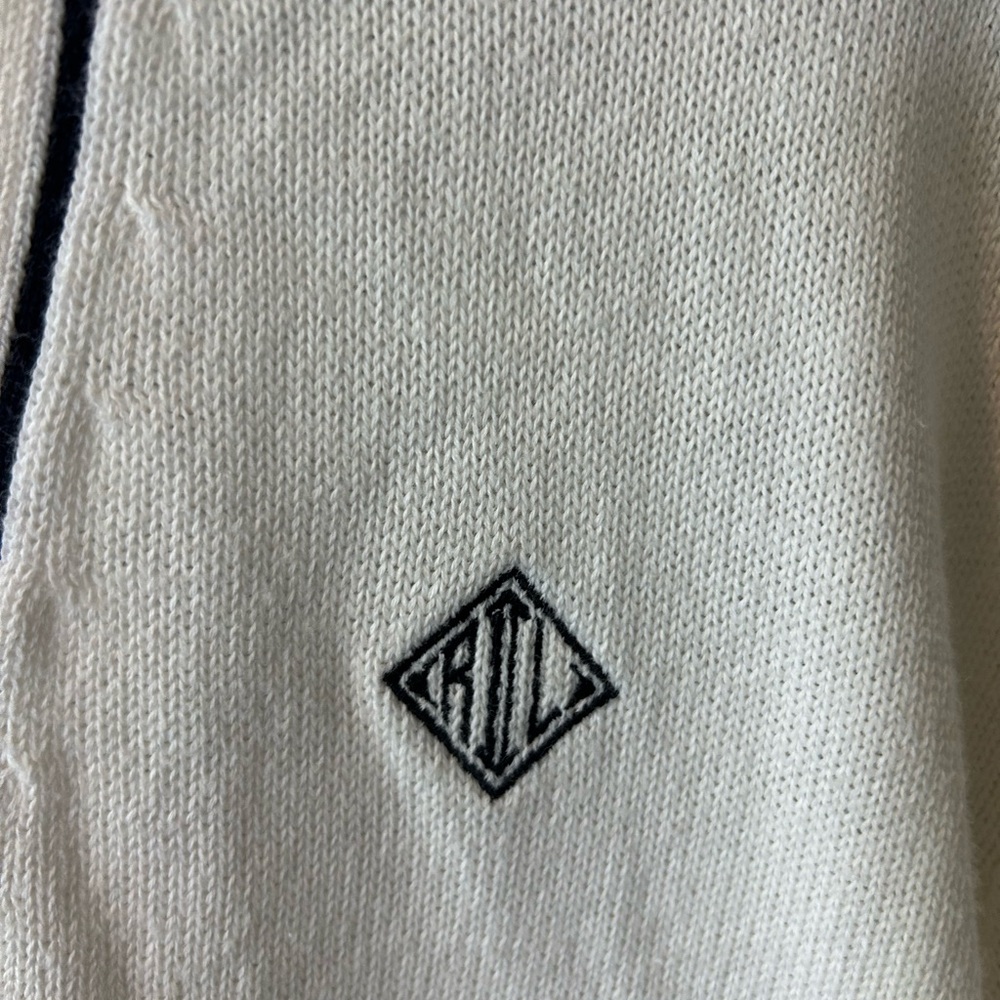 Ralph Lauren Cream Cardigan with Piping READ - Picture 4 of 12